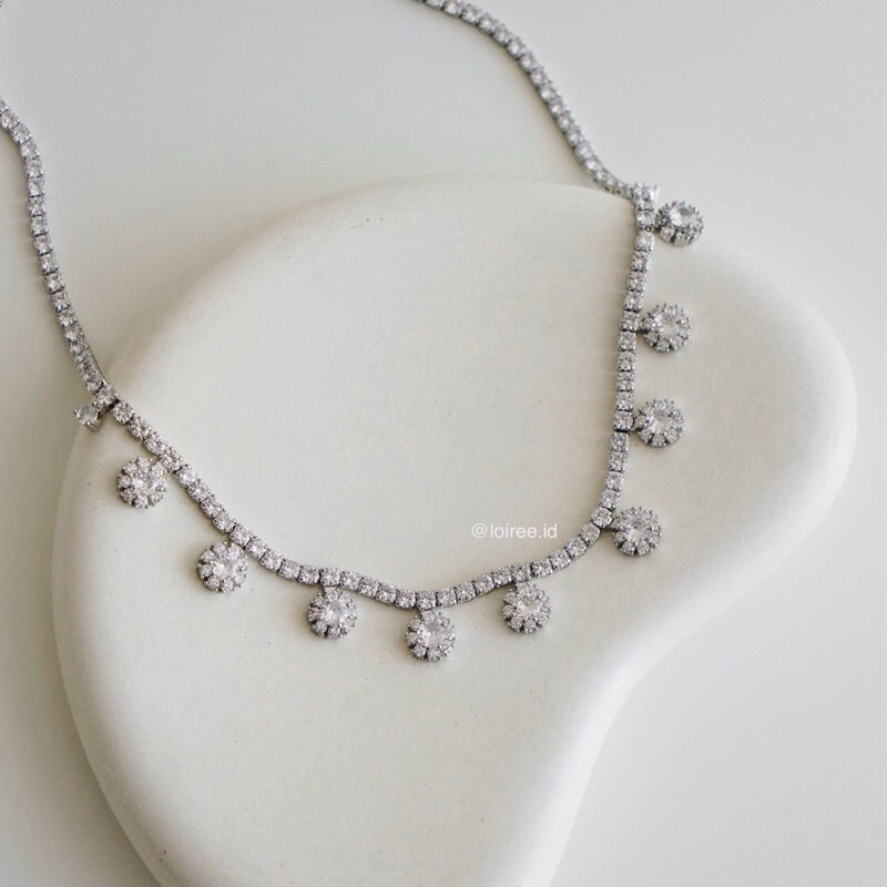 BLAIRE Zirconia Listring Bridal Necklace - Wedding