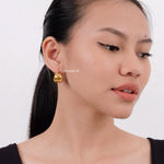 BONDI Chubby Ball Hoop Earrings - Gold Plated