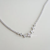 KATYA Zirconia Listring Bridal Necklace - Wedding