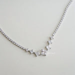 KATYA Zirconia Listring Bridal Necklace - Wedding