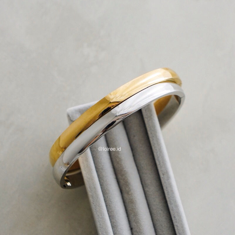 THELMA 6mm Bangle Bracelet - Gold Plated