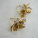 POSIE Big Flower Hoop Earrings - Gold Plated