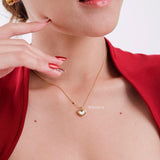 JIYA Heart Pendant Necklace - Gold Plated