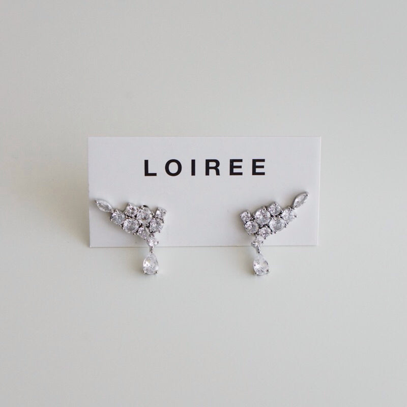 LEAH Zirconia Bridal Earrings - Wedding