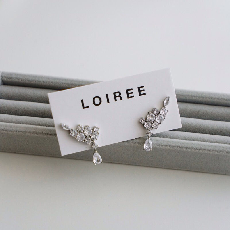 LEAH Zirconia Bridal Earrings - Wedding