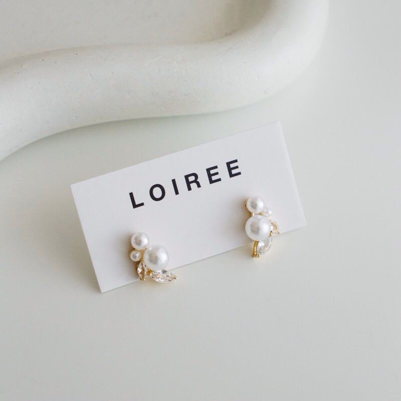DEVYN Zirconia Pearl Bridal Earrings - Wedding