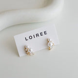 DEVYN Zirconia Pearl Bridal Earrings - Wedding