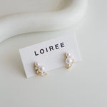 DEVYN Zirconia Pearl Bridal Earrings - Wedding