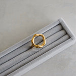 ZORA Round Hollow Open Ring - Gold Plated