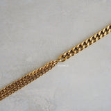 XANDER Double Chain Cuban Necklace - Gold Plated