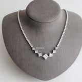 KATYA Zirconia Listring Bridal Necklace - Wedding