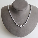 KATYA Zirconia Listring Bridal Necklace - Wedding