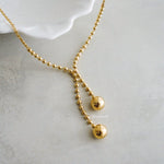 LUMEN Gold Beads Necklace - Gold Plated