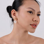 FLEUR Flower Earrings - Gold Plated