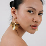 POSIE Big Flower Hoop Earrings - Gold Plated