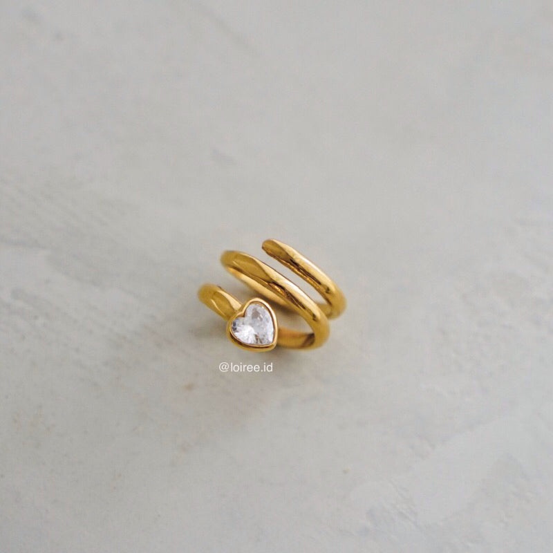 ELSKA Heart Ring - Gold Plated