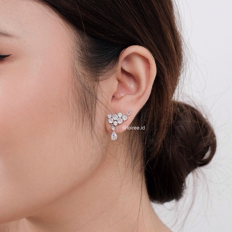 LEAH Zirconia Bridal Earrings - Wedding