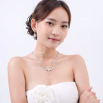 KATYA Zirconia Listring Bridal Necklace - Wedding