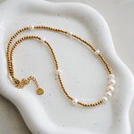 AKOYA Pearl Beads Necklace - Gold Plated