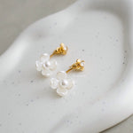 FLEUR Flower Earrings - Gold Plated