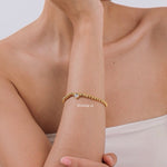 MORITZ Heart Beads Bracelet - Gold Plated