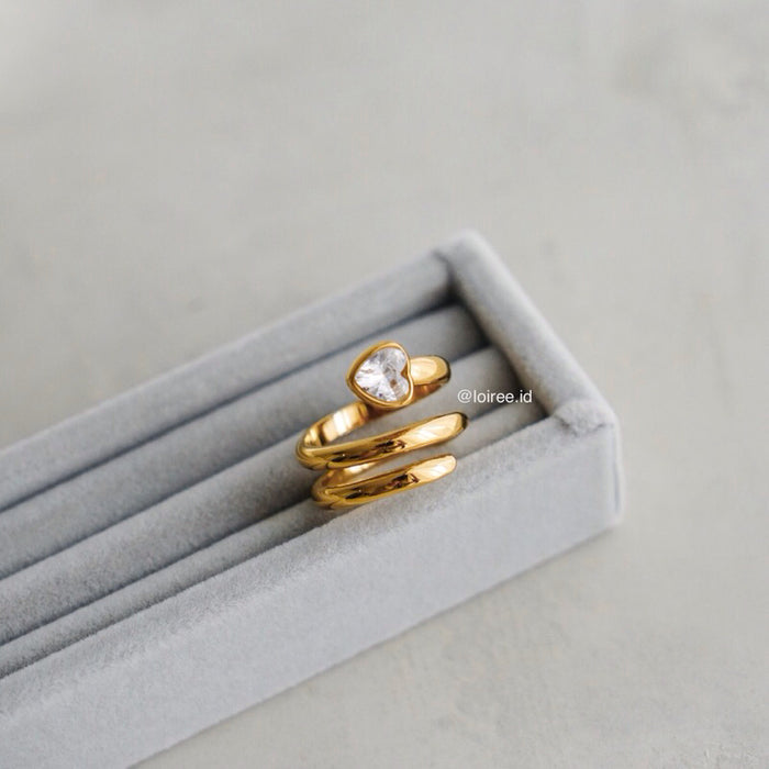 ELSKA Heart Ring - Gold Plated