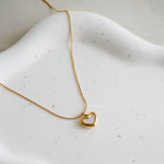 JIYA Heart Pendant Necklace - Gold Plated