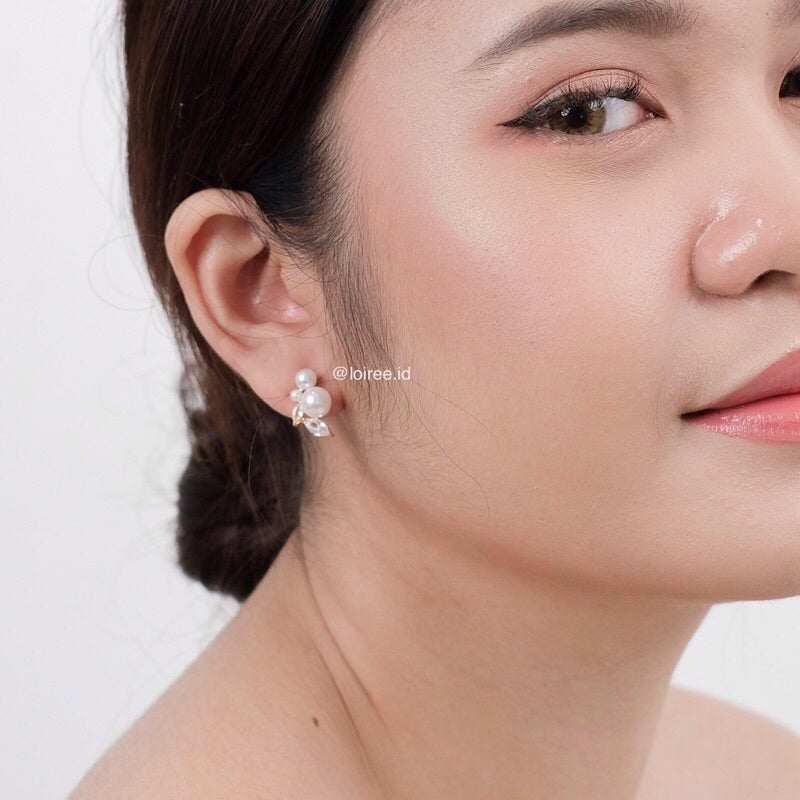 DEVYN Zirconia Pearl Bridal Earrings - Wedding