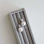 JUDE Zirconia Pearl Bridal Earrings - Wedding