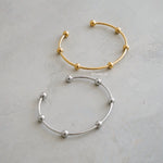 NOLA Bead Bangle Bracelet - Gold Plated