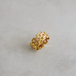 FERN Wide Band Ring - Gold Plated