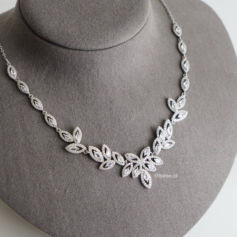 VANESSA Zirconia Bridal Necklace - Wedding