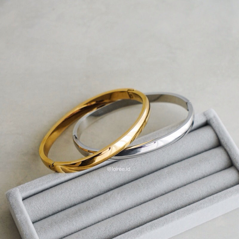 THELMA 6mm Bangle Bracelet - Gold Plated