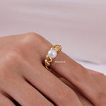 LUCY Pearl Ring - Gold Plated