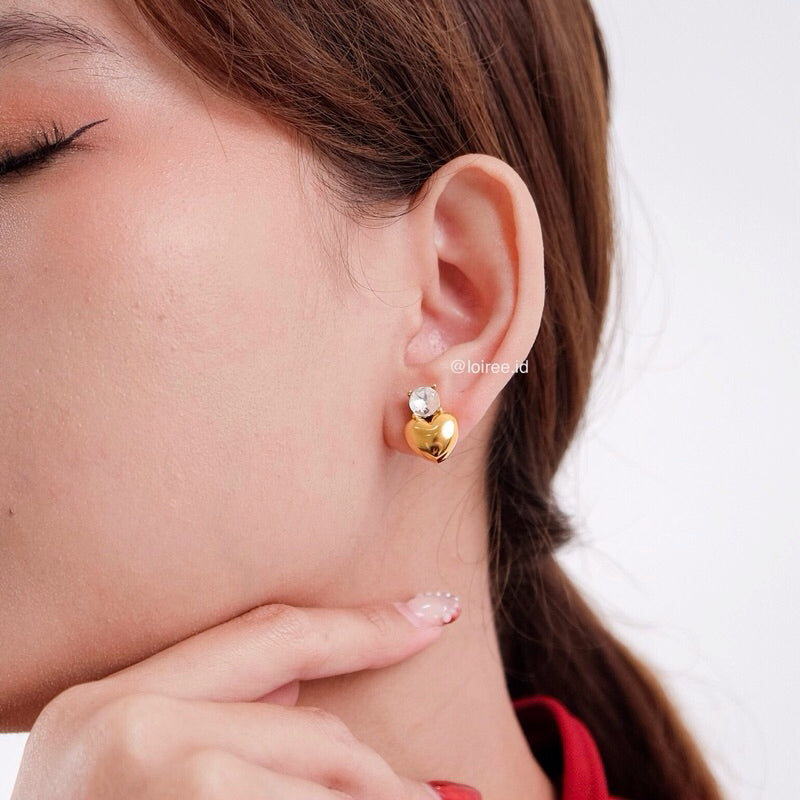 VINNA Heart Earrings - Gold Plated