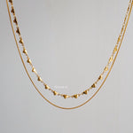 MINNA Double Layer Heart Necklace - Gold Plated