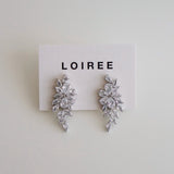 RACHEL Zirconia Flower Bridal Earrings - Wedding