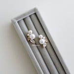 DEVYN Zirconia Pearl Bridal Earrings - Wedding