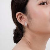 DEVYN Zirconia Pearl Bridal Earrings - Wedding