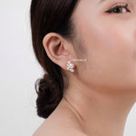 DEVYN Zirconia Pearl Bridal Earrings - Wedding