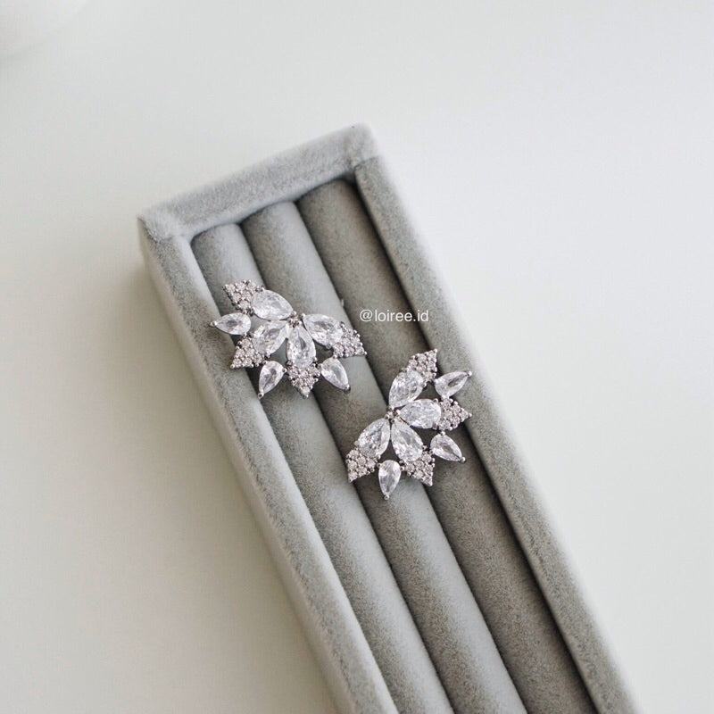 HARPER Zirconia Bridal Earrings - Wedding