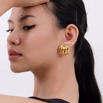 ANDREA Chubby Earrings - Gold Plated
