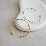 NOLA Bead Bangle Bracelet - Gold Plated