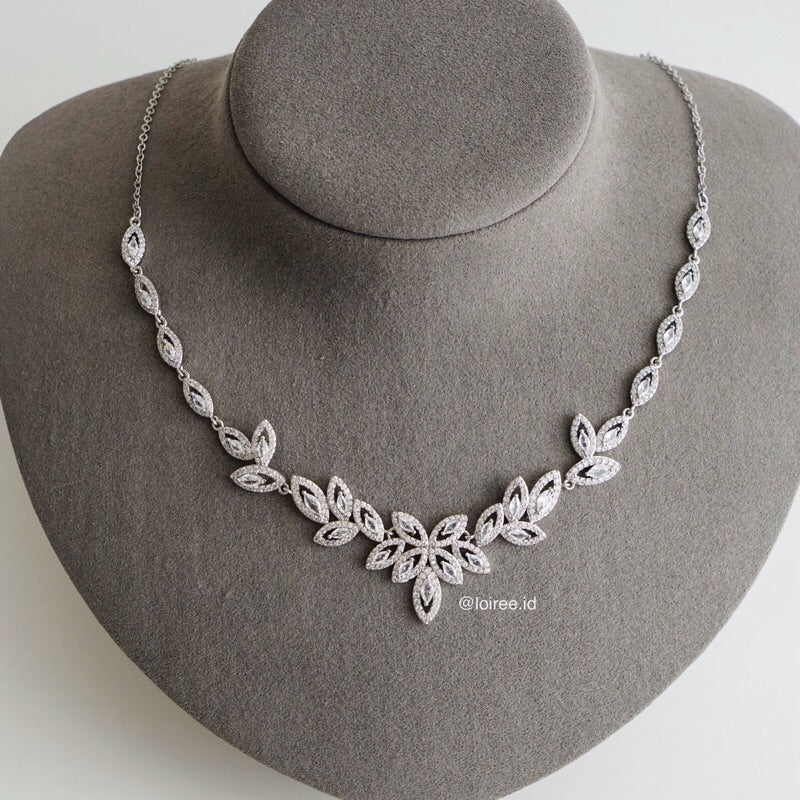 VANESSA Zirconia Bridal Necklace - Wedding