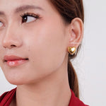CHER Heart Earrings - Gold Plated