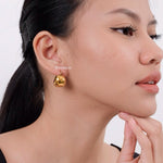 BONDI Chubby Ball Hoop Earrings - Gold Plated