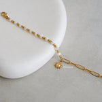 SUNNY Charm Pearl Bracelet - Gold Plated