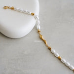 LAYLA Irregular Pearl Bracelet - Gold Plated