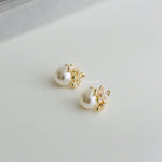 YARA Zirconia Pearl Bridal Earrings - Wedding