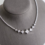 KATYA Zirconia Listring Bridal Necklace - Wedding